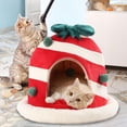 thumbnail image 1 of FITYLE Christmas Cat House Cat Hideaways Box Shaped Winter Condo Cute Anti Slip Xmas Cat Dog Bed Cat Nest for Kitty Cat Kitten Puppy, 1 of 9