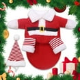 thumbnail image 1 of FITYLE Christmas Clothing Cat Christmas Outfit with Santa Hat Cute Santa Claus Dog Cat Christmas Costumes for Small Medium Dogs Cats L, 1 of 10