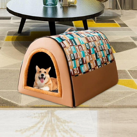 FITYLE Dog House Puppy Caves Dog Bed Calming Sleeping Winter Soft Anti Slip Bottom Self Warming Portable Sofa Cat Nest for Kitten