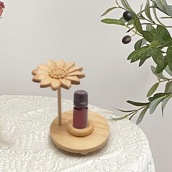FITYLE Essential Oil Stand Wooden Essential Oil Diffuser for Bathroom Studio Office