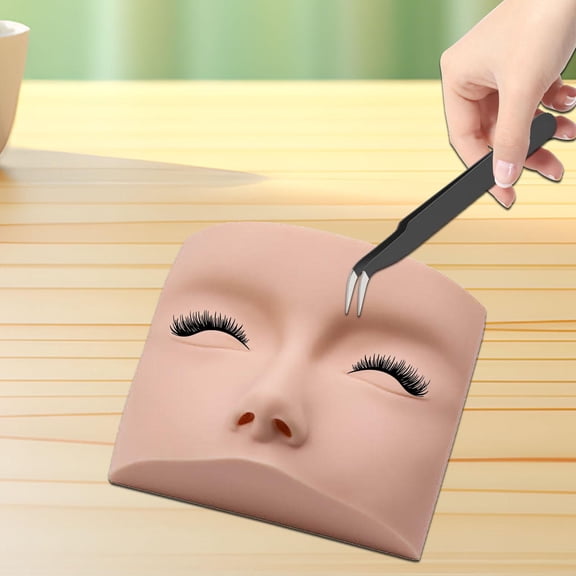 FITYLE Eyelash Extension Mannequin Head Practice Training Head Soft Touch Training Head Manikin Cosmetology Doll for Beginners Home