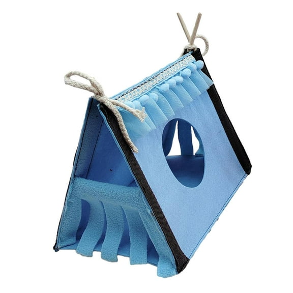 FITYLE Guinea Pig Hideaway Small Animal Hideout Tubes, Cage Accessories ,Nest Hamster Play Tunnels for Mice Bunny Hedgehogs Sleeping Blue