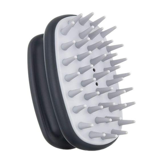 FITYLE Hair Scrubber Shampoo Brush Comfortable Handheld Hair Washing Manual Head Scalp Massage Brush Hair Scalp Massager for Hotel black