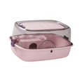 thumbnail image 1 of FITYLE Hamster Cage Hamster Habitat Ventilation Portable Breathable Transparent Openable Top Small Animal Cage for Gerbils Mice Rats Pink, 1 of 9