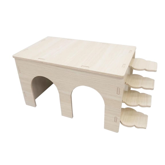 FITYLE Hamster House Hamster Digging Box Rest Habitat Hamster Sand Bath Box for Small Sized Pets Lemmings Mouse Hamsters Chinchillas double door