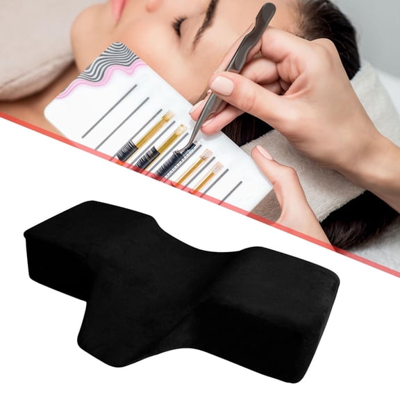 FITYLE Lash Pillow Supplies Memory Foam Neck Support Pillow for Salon Makeup Beauty Black
