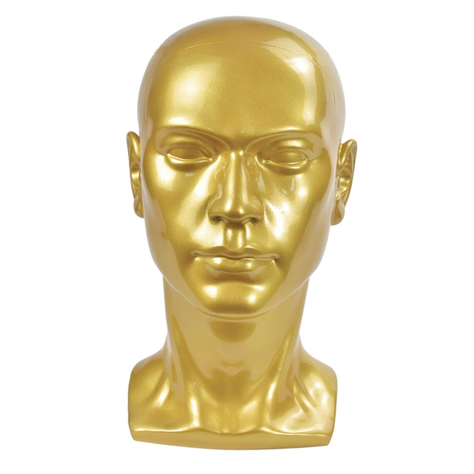 FITYLE Male Mannequin Head Bald Head, Display Model,Hat Display ...