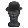 thumbnail image 1 of FITYLE Male Mannequin Head Bald Head, Display Model,Hat Display, Versatile, Jewellery Model Head for Headphone Hairs Hat Matt Black, 1 of 10