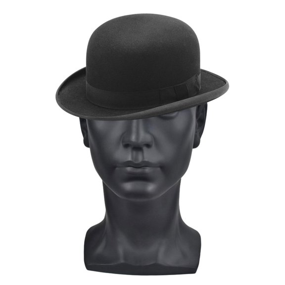 FITYLE Male Mannequin Head Bald Head, Display Model,Hat Display, Versatile, Jewellery Model Head for Headphone Hairs Hat Matt Black