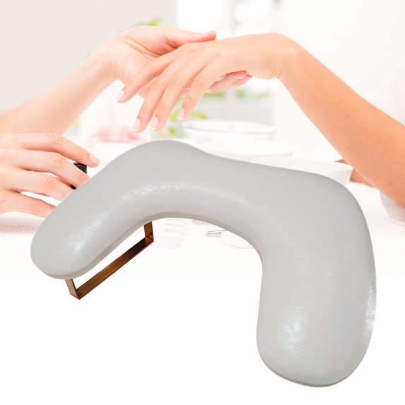 FITYLE Manicure Armrest Nail Stand Professional for Salon Nail Technician Beginners White with gold leg