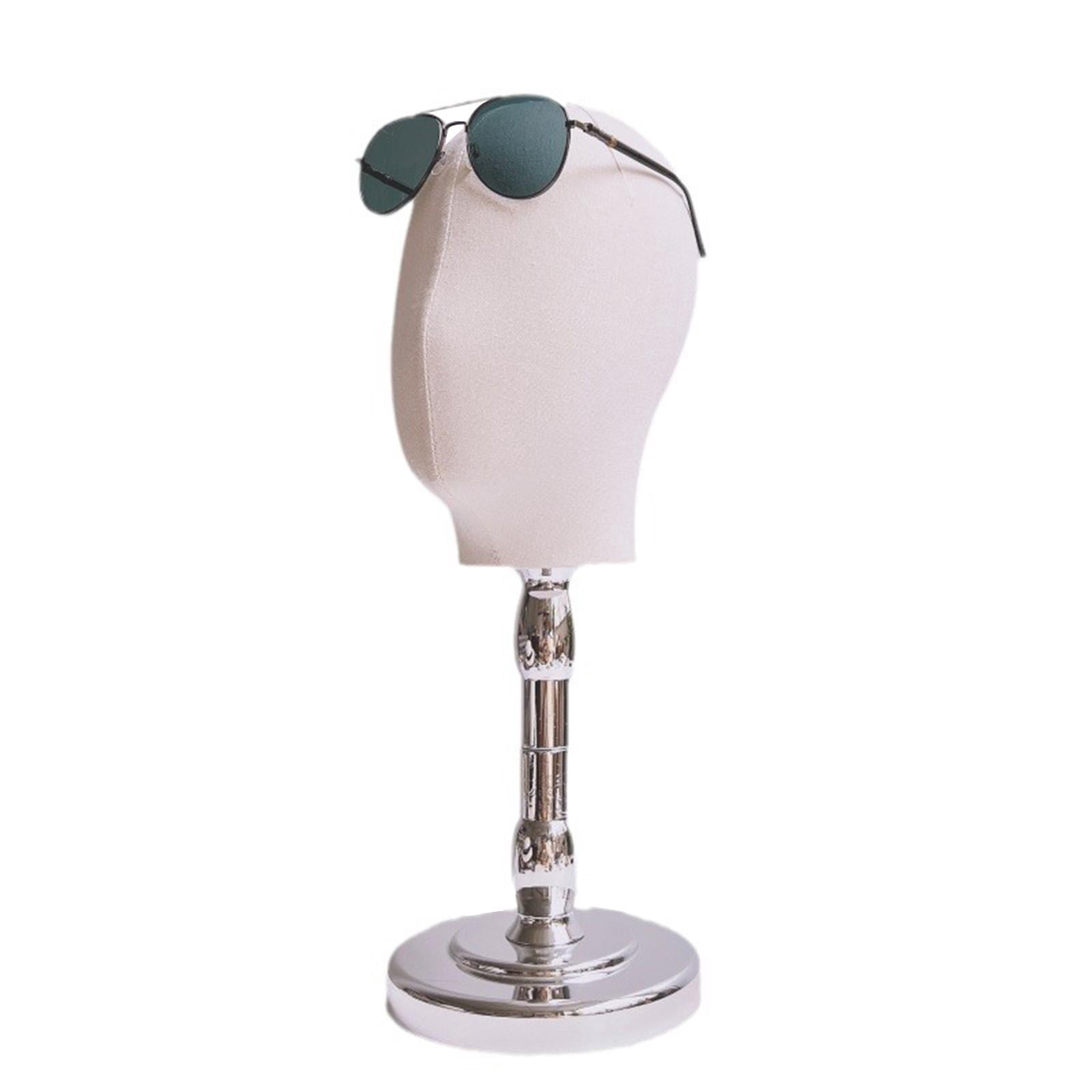 FITYLE Mannequin Head Display Head Hat Rack , Stand,Multipurpose, Home Decor,Hat Display Stand Manikin Head Hats Argent Base