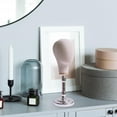 thumbnail image 1 of FITYLE Mannequin Head Model Display Holder Sturdy Display Hair Hats Hairpieces Hat Display Head Hat Rack for Headset Glasses Hat Beige w argent base, 1 of 10