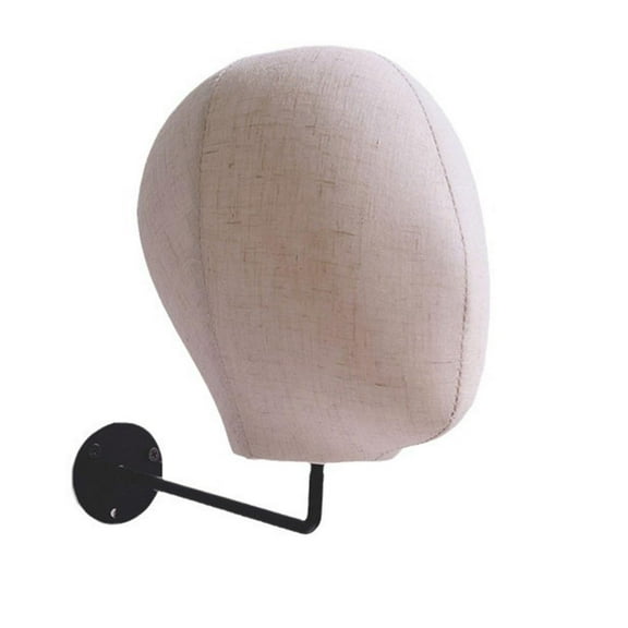 FITYLE Mannequin Head Wall Mount Fabric Head Hanging Stand Glasses