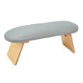 thumbnail image 1 of FITYLE Nail Arm Rest Cushion Hand Cushion Portable Mat Practical Wood Base Washable Manicure Hand Rest Collapsible for Desk Nail Art Gray, 1 of 10
