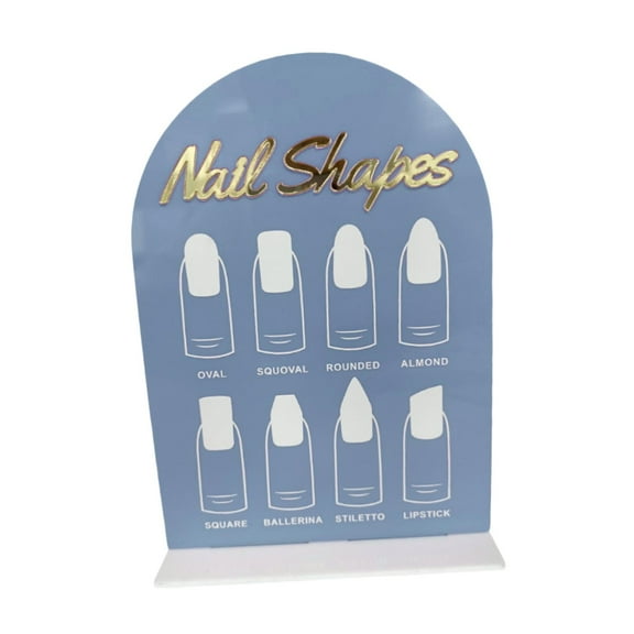 FITYLE Nail Art Display Stand,Portable Practice Board for Nail Art Design,Display Polish Board, Sample Display for Practice blue