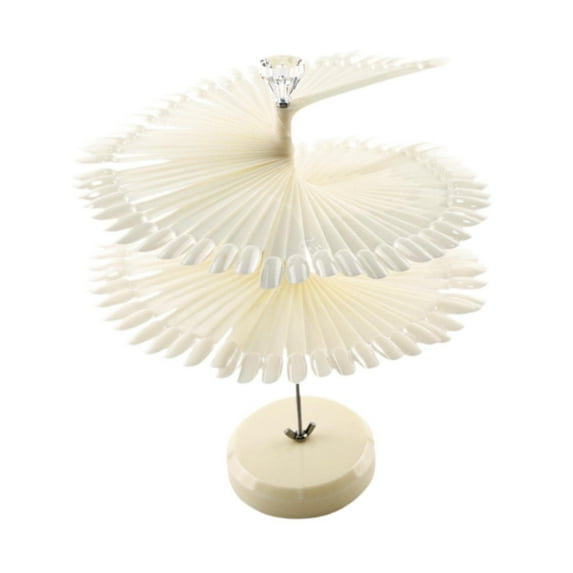 FITYLE Nail Display Stand Practice Tools 120 Different Colors Professional Easy to Organize Spiral Swatches Tips Chart Nail Color Show natural round head