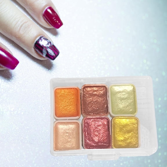 FITYLE Nail Pigment Palette Nail Painting Supplies Paint Solid Pigment Paint for Nail Art for Home Salon Nail Art Dyeing D