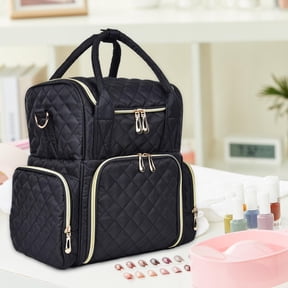 FITYLE Nail Polish Carrying Case Bag, Detachable Storage Bag with Mesh Pocket, Multifunctional Large Nail Polish Organizer for Woman