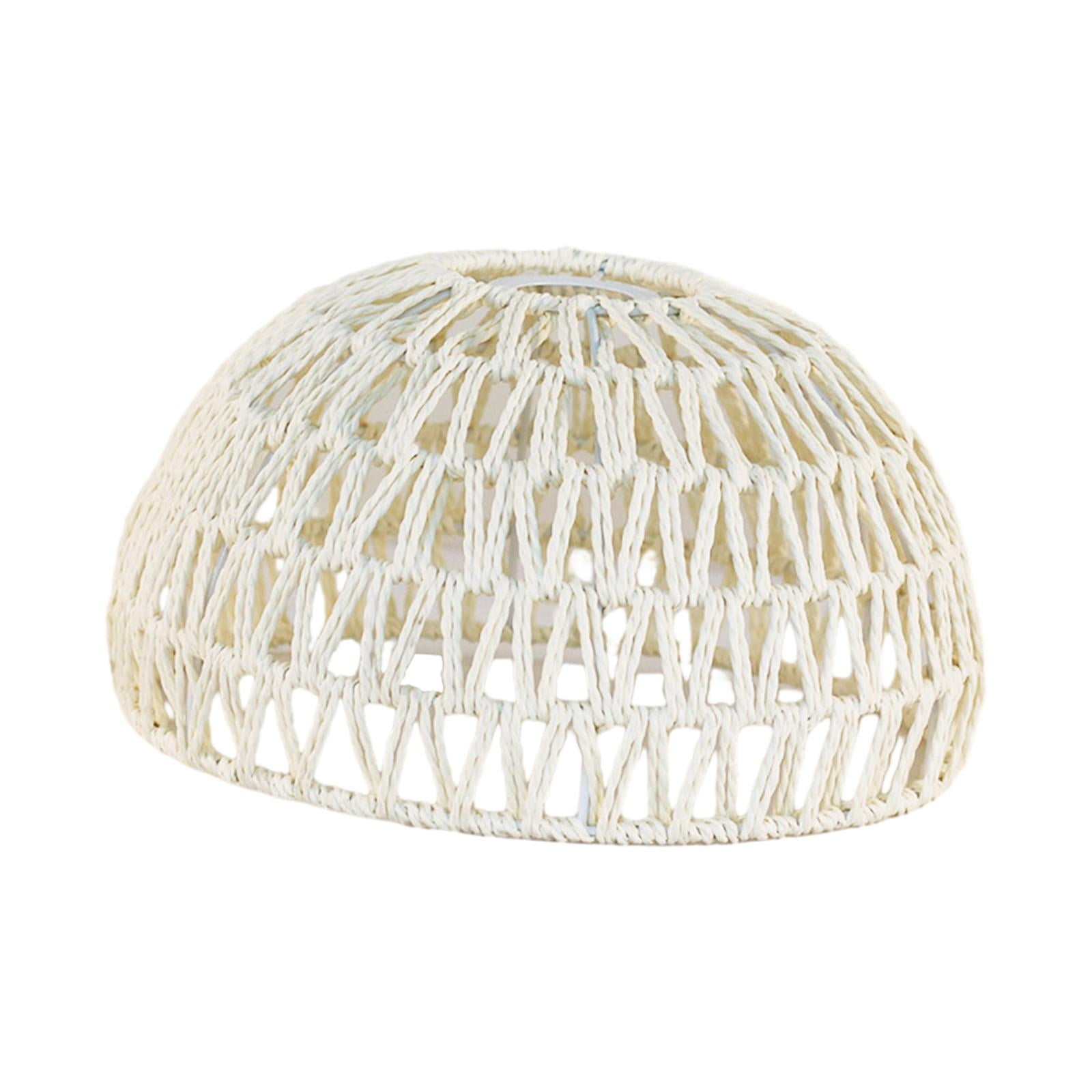 FITYLE Paper Rope Lampshade Handwoven Lamp Shade Pendant Light Cover ...