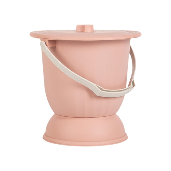 FITYLE Potty Pot, Portable Bedpan, 4.5L Night Commode Bucket, Chamber Pot, Spittoon Urinal with Lid for Children Bedroom Pink
