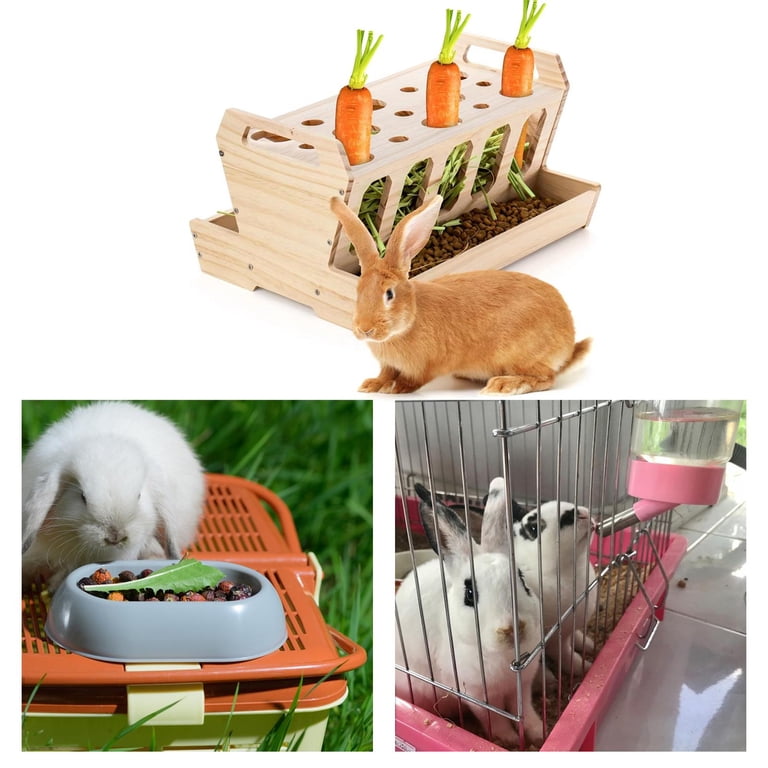 FITYLE Rabbit Hay Feeder Rack Guinea Pig Bunny Hay Feeder