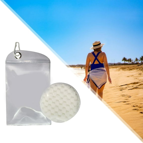 FITYLE Sand Removal Bag Sand Remover Soft Skin Friendly Practical Beach Sand Cleaner with Clip for Recreation White