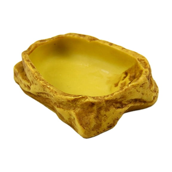 FITYLE Terrarium Water Dish Reptile Water Bowl Decorative Reptile Feeder Reptile Food Dish for Frog,Chameleon, Bearded Dragon, Snake 12x9x3cm