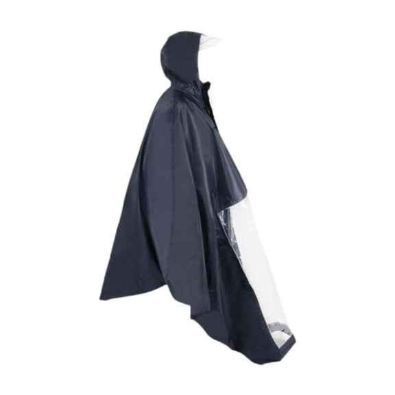 FITYLE Wheelchair Poncho Reflective Strip Camping Travel Wheelchair Rain Cape Cover without mirror hole dark blue