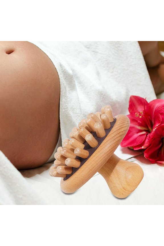 FITYLE Wooden Massage Comb Portable Air Cushion Brush Comb Manual Massage Tool Gua Sha Body Sculpting Tool for Full Body Shoulder Face Legs