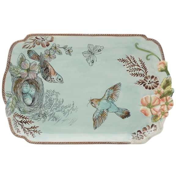 Fitz and Floyd English Garden 17 in Serving Platter