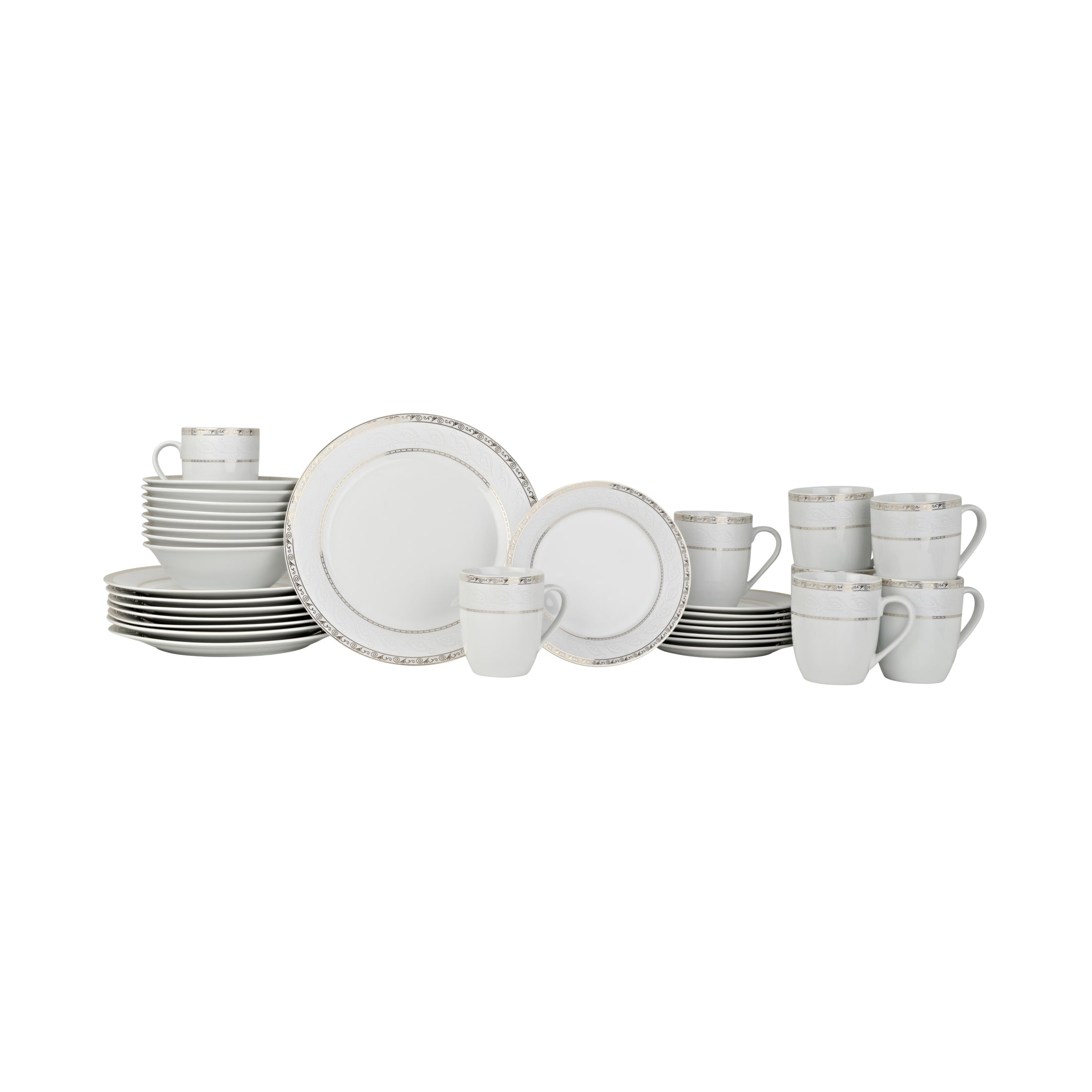 Fitz and Floyd Gold Serif 32-Piece Porcelain Tableware Set (service for 4)