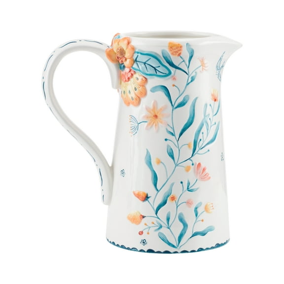 Fitz and Floyd Gracie 10 in Earthenware Pitcher