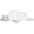 thumbnail interactive-video image 1 of Fitz and Floyd Nevaeh Soft Square 12-Piece White Bone China Tableware Set (Service for 4), 1 of 7