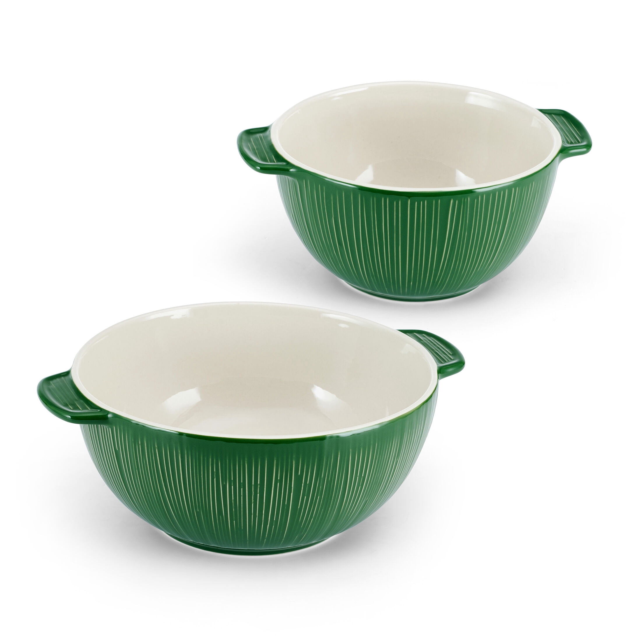Fitz and Floyd Sicily Green Serving Bowls (Set of 2)