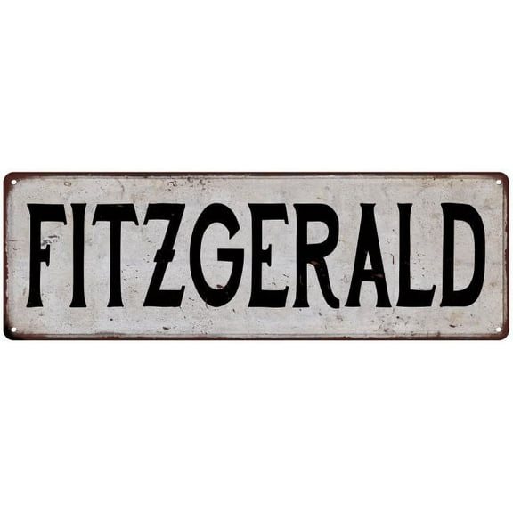 FITZGERALD Vintage Look Gift Rustic Chic Metal Sign 6x18 206180036982