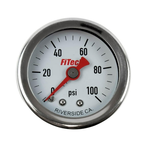 FITech Fuel Injection 80118 Fuel Pressure Gauge 0-15 psi (Carburetor)