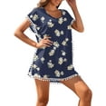 thumbnail image 1 of FIUFY Womens Chiffon Swimsuit Cover-ups Short Sleeve Bikini Beach Coverups Dress for Swimwear, 1 of 3