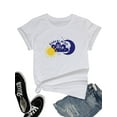 thumbnail image 1 of FIUFY Womens Summer Sky Graphic T-Shirts Big Dream Printed Casual Short Sleeve Tee Tops, 1 of 6