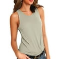 thumbnail image 1 of FIUFY Womens Tank Tops Summer Casual Sleeveless Cute Twist Knot Shirt Blouse Tunics, 1 of 5