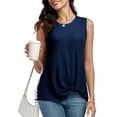 thumbnail image 1 of FIUFY Womens Tank Tops Summer Casual Sleeveless Cute Twist Knot Shirt Blouse Tunics, 1 of 4