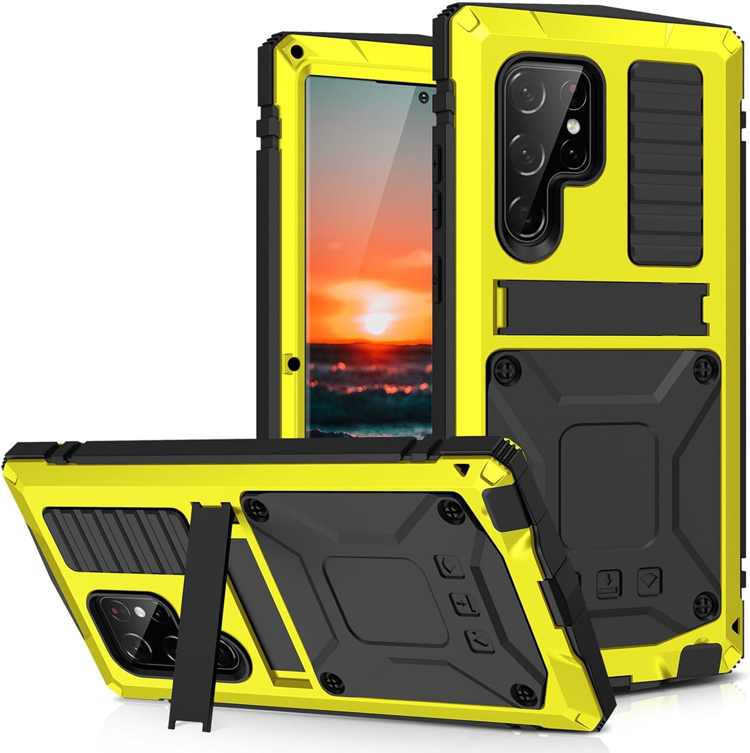 FIUWSFUK Case for Samsung Galaxy S24 Ultra/S24 Plus/S24,Metal Wireless