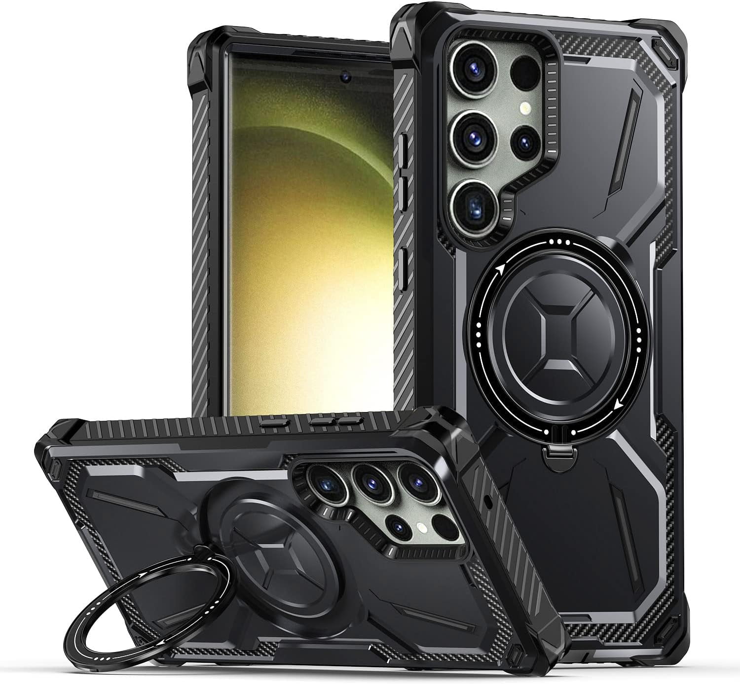 FIUWSFUK Stand Case for Samsung Galaxy S24 Ultra/S24 Plus/S24, Military Grade