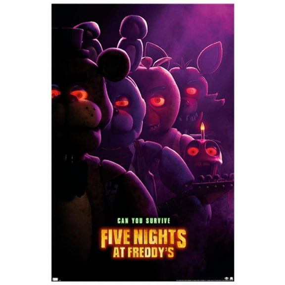 Five Nights at Freddy's Movie - Teaser One Sheet Wall Poster, 14.725" x 22.375" Framed