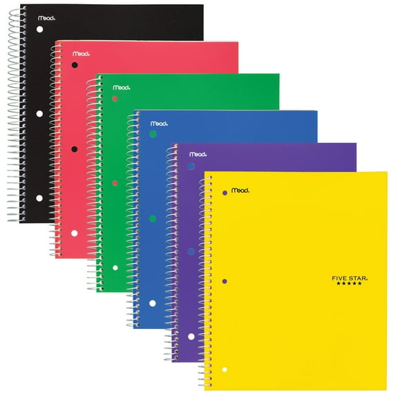 FIVE STAR 5 SUBJECT COLLEGE RULED NOTEBOOK - Package Qty (1/EA)