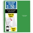 thumbnail image 1 of Five Star 3 Subject College Rule Notebook, Retro Green, 8.5" x 11", 1 of 7