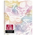 thumbnail image 1 of Five Star 1 Subject Wide Ruled Notebook Plus Study App, 8" x 10.5", Pastel Butterfly, Poly, Spiral, 80 Sheets, 1 of 7