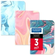 Five Star Fashion College Ruled Writing Notebook, 5 x 7, Biodome, Poly, Sewn, 40 Sheets, 3 pack