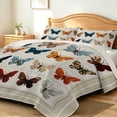 thumbnail image 1 of FIVERAM Butterfly Bedspread for Queen Bed,3 Piece Lightweight Patchwork Quilt Set Queen Size,Reversible Coverlet Bedding Set for Women Bedroom Decor, 1 of 8