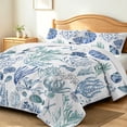 thumbnail image 1 of FIVERAM Coastal Quilt Set King Size,3 Piece Ocean Bedspread for King Bed,Nautical Bedding Set Lightweight Coverlet for Beach House Bedroom Decor, 1 of 8