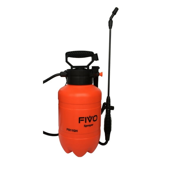 FIVO 1.35 Gallon Lawn and Garden Pump Pressured Sprayer for All Purpose Cleaning Watering and Weeds
